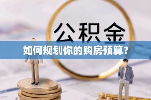 陆川如何规划你的购房预算？